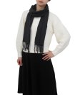 (image for) Cashmere Feel Solid Scarf Charcoal