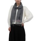 (image for) Cashmere Feel Solid Scarf Dark Grey