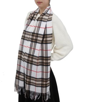 (image for) Woven Cashmere Feel Classic Scarf White