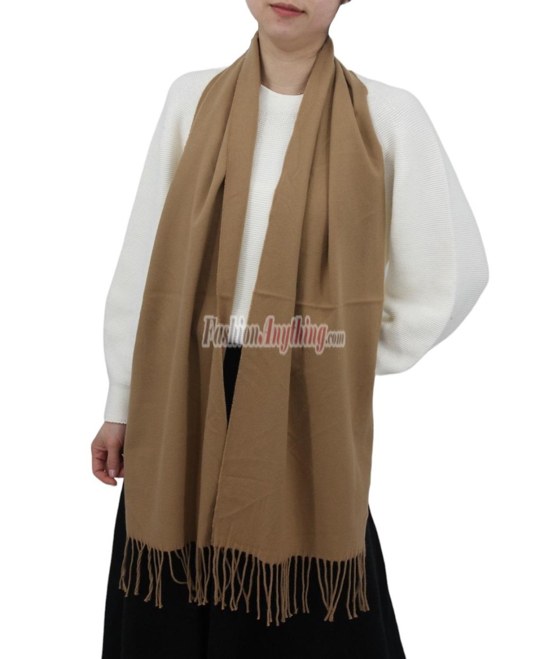 (image for) Solid Cashmere Feel Scarf Camel