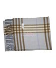 (image for) Cashmere Feel Pattern Scarf Light Blue