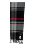 (image for) Woven Cashmere Feel Classic Scarf Black/Grey/Burgundy