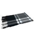 (image for) Woven Cashmere Feel Checker Scarf BK/WT