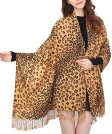 (image for) Leopard Print Pashmina Shawl