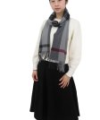 (image for) Cashmere Feel Pattern Scarf Grey