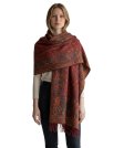 (image for) Rave Paisley Pattern Pashmina Shawl Wrap Burgundy