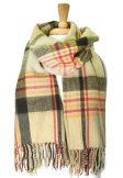 (image for) Plaid Blanket Wrap Beige