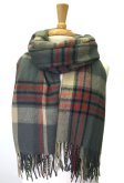 (image for) Plaid Blanket Wrap Dark Grey