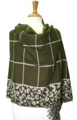 (image for) Oversized Blanket Wrap Olive Green