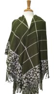 (image for) Oversized Blanket Wrap Olive Green