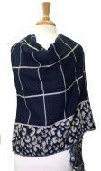 (image for) Oversized Blanket Wrap Navy