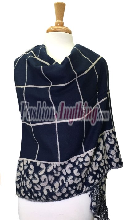(image for) Oversized Blanket Wrap Navy
