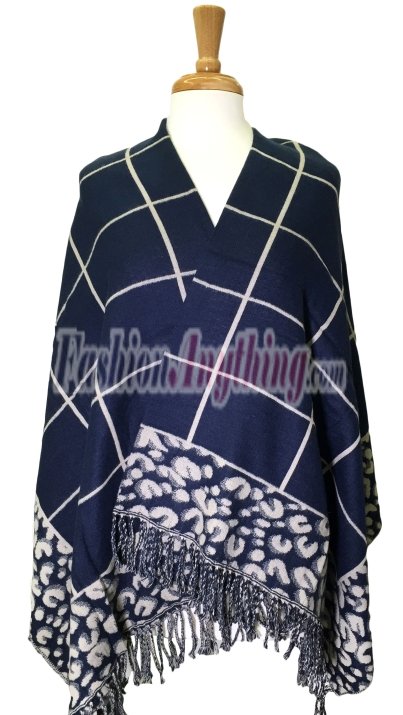 (image for) Oversized Blanket Wrap Navy