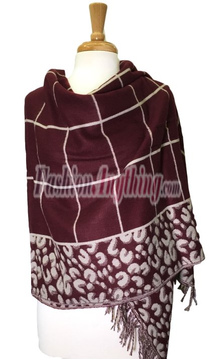 (image for) Oversized Blanket Wrap Wine