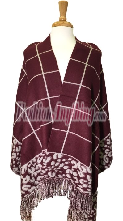 (image for) Oversized Blanket Wrap Wine