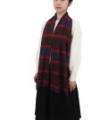 (image for) Cashmere Feel Pattern Scarf Wine