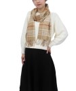 (image for) Cashmere Feel Pattern Scarf FAYZ29-01 Tan