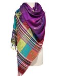 (image for) Stripe Paisley Shawl Purple