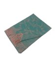 (image for) Peony Pattern Pashmina Tiffany Blue/Tan