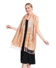 (image for) Peony Pattern Pashmina Tan