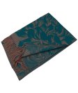 (image for) Peony Pattern Pashmina Teal