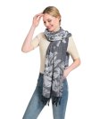 (image for) Peony Pattern Pashmina Grey
