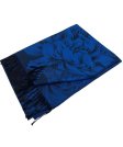 (image for) Peony Pattern Pashmina Royal Blue