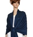 (image for) Navy Blue Solid Pashmina Scarf