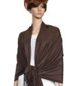 (image for) Silky Soft Solid Pashmina Scarf Dark Brown