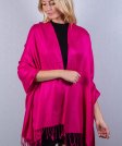 (image for) Silky Soft Solid Pashmina Scarf Fuschia Pink