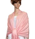 (image for) Silky Soft Solid Pashmina Scarf Peach Pink