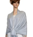 (image for) Silky Soft Solid Pashmina Scarf Light Grey