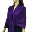 (image for) Silky Soft Solid Pashmina Scarf Grape