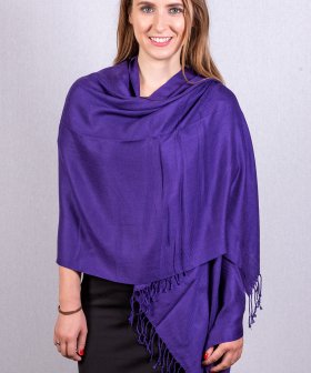 (image for) Silky Soft Solid Pashmina Scarf Grape