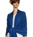 (image for) Silky Soft Solid Pashmina Scarf Denim