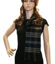 (image for) Woven Cashmere Feel Plaid Scarf #20-01 Black