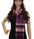 (image for) Woven Cashmere Feel Plaid Scarf #28-01 Violet Red