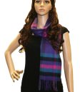 (image for) Woven Cashmere Feel Plaid Scarf #28-03 Purple