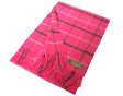 (image for) Cashmere Feel Plaid Scarf Pink