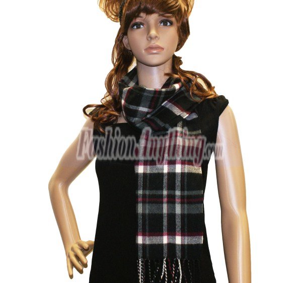 Woven Cashmere Feel Plaid Scarf #A42-01