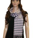 (image for) Woven Cashmere Feel Checker Scarf A45 White/Black/Red