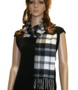 (image for) Woven Cashmere Feel Checker Scarf A48 White / Black