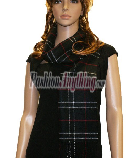 (image for) Woven Cashmere Feel Plaid Scarf #A49-01