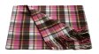 (image for) Woven Cashmere Feel Plaid Scarf Brown/Pink