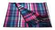 (image for) Woven Cashmere Feel Plaid Scarf Pink/Blue