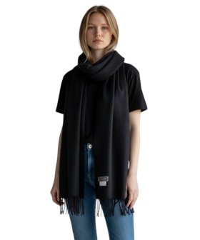 Winter Cashmere Feel Wrap Black