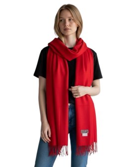 Winter Cashmere Feel Wrap Red
