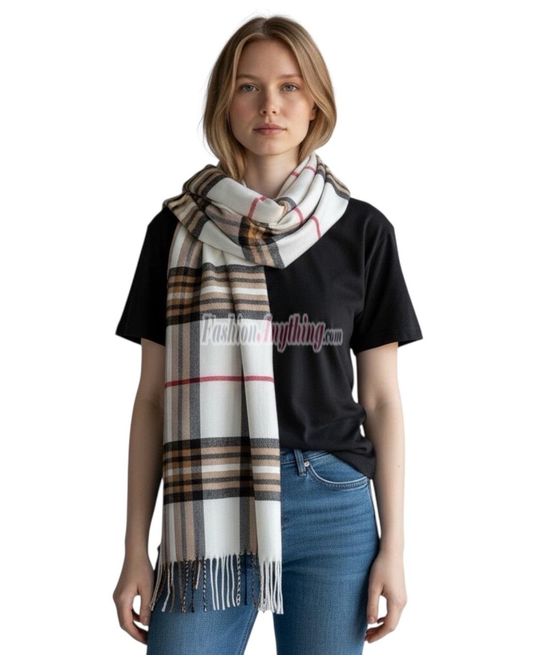 (image for) Winter Cashmere Feel Wrap White