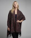 (image for) Rave Paisley Pattern Pashmina Shawl Wrap Black