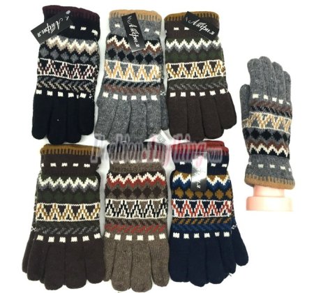 (image for) Wool Knitted Winter Gloves 1dz (12 pairs) Assorted B5035